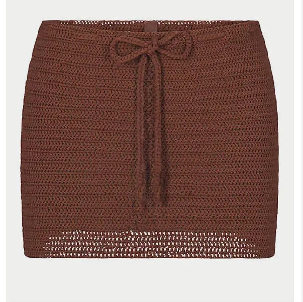 NWT SKIMS Crochet Swim Mini Skirt Swim Cover Plus Jasper